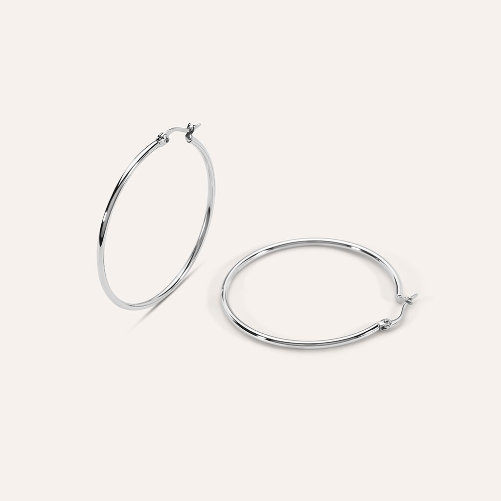 Orecchini A Cerchio Moonlight Acciaio