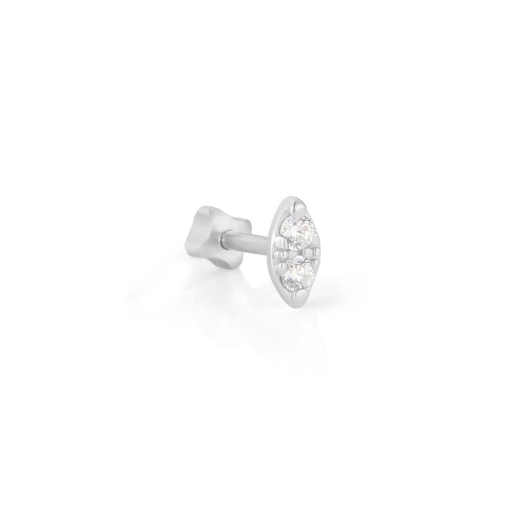 Piercing Orecchio Bon Ton Oro Bianco Cubic Zirconia