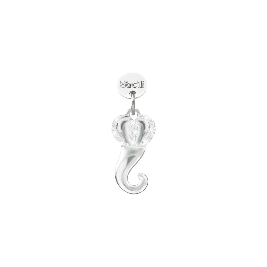 Charm in argento rodiato e glitter - Charms Donna | Stroili