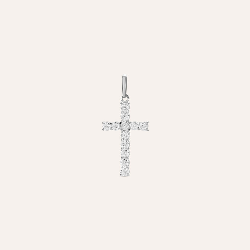 Pendente Holy Oro Bianco Cubic Zirconia