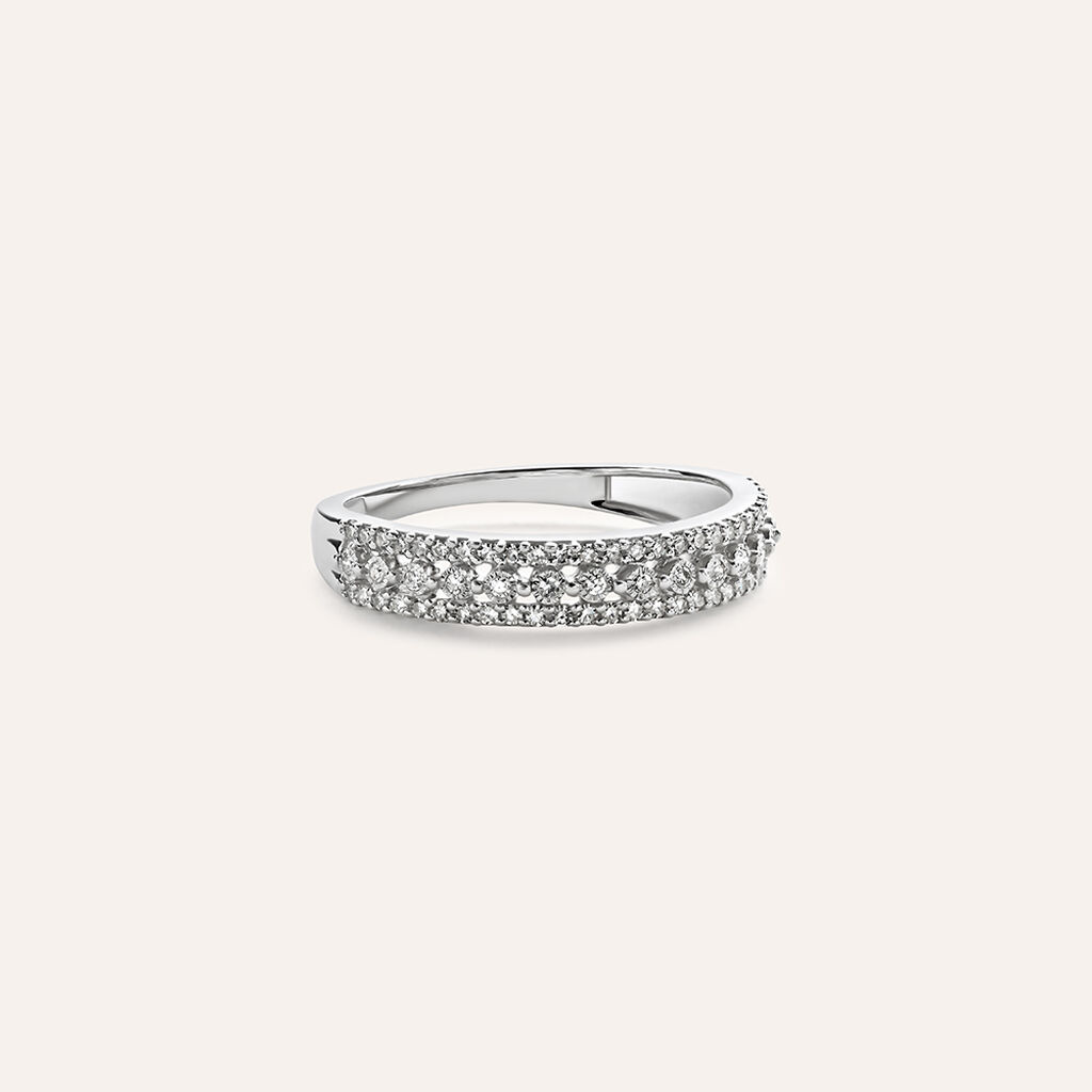 Anello Fascia Sophia Oro Bianco Diamante - Anelli con Pietre Donna | Stroili