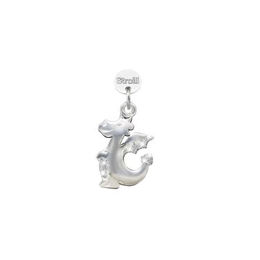 Charm in argento rosato e glitter