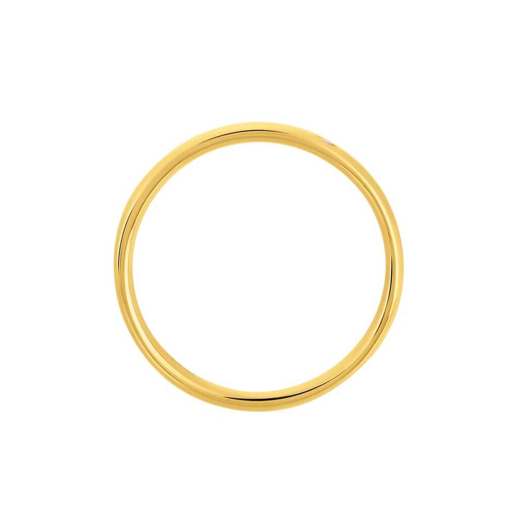 Fede Comoda 3.1 mm Oro Giallo Diamante - Anelli con Incisione Unisex | Stroili
