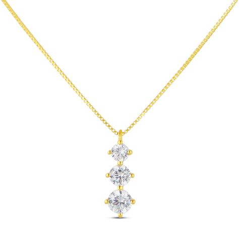 Collana Trilogy Claire Oro Giallo Cubic Zirconia - Collane Donna | Stroili