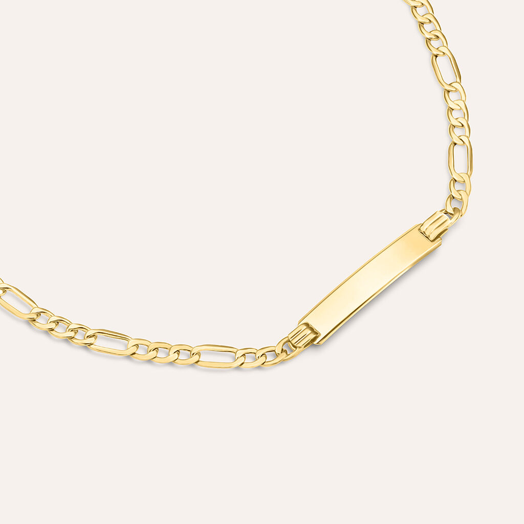 Bracciale Con Targhetta Oro Uomo Oro Giallo