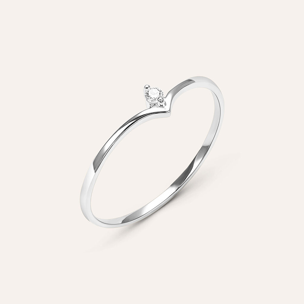 Anello Fantasia Sophia Oro Bianco Diamante