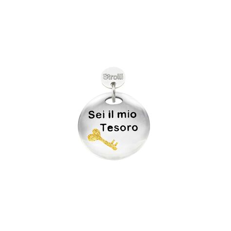 Charm in argento rodiato e glitter - Charms Donna | Stroili