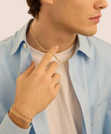Bracciale Catena Oro Uomo Oro Giallo