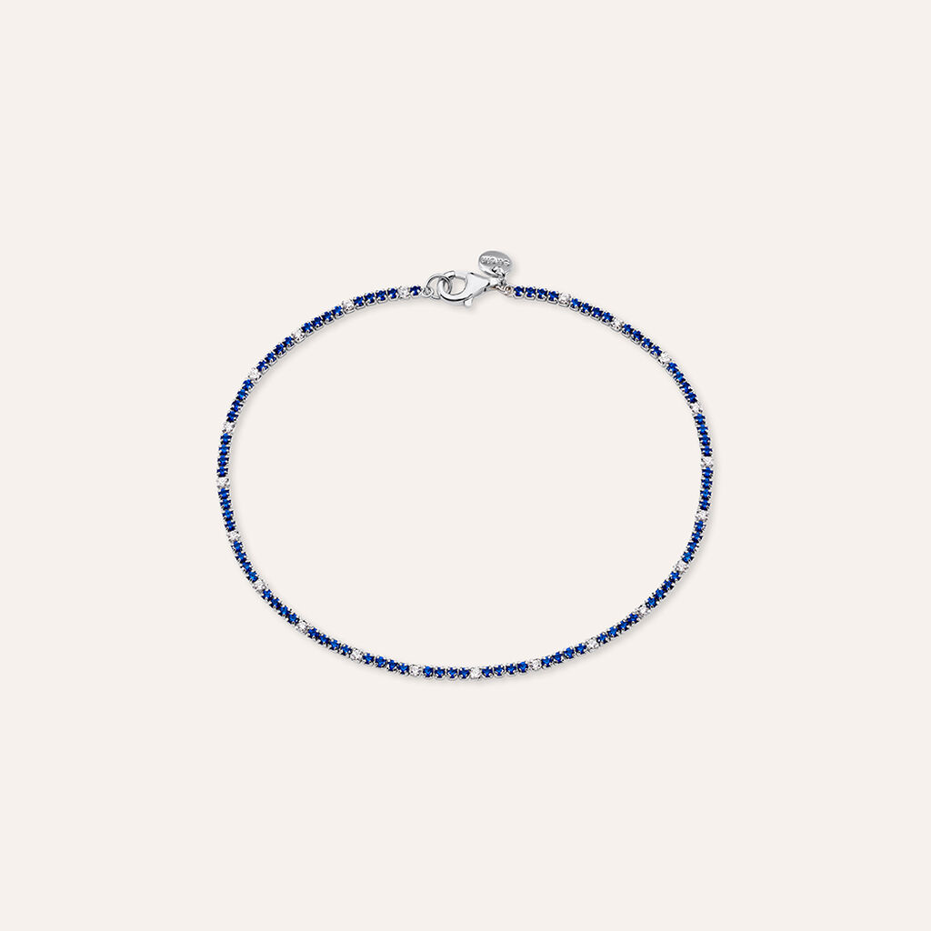 Bracciale Tennis Gentleman Argento Rodiato Cubic Zirconia