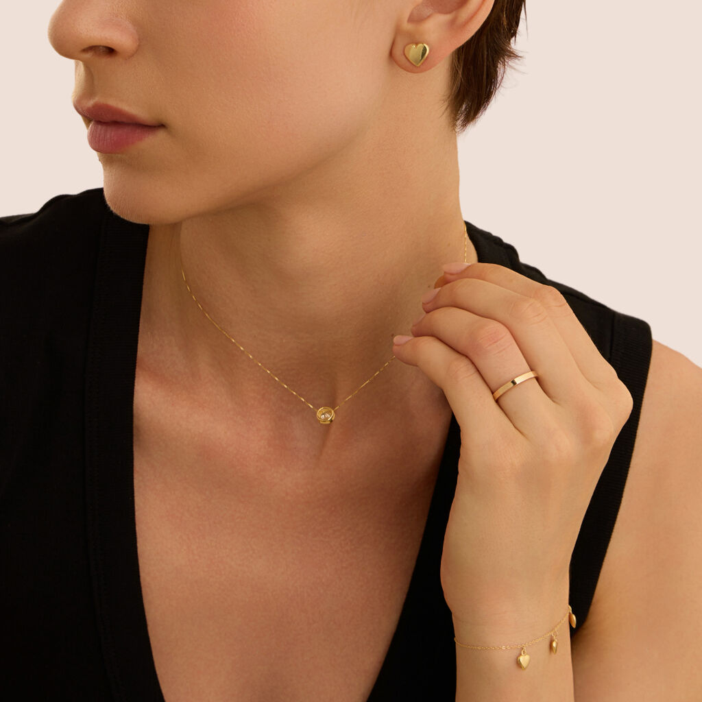 Collana Punto Luce Claire Oro Giallo Cubic Zirconia