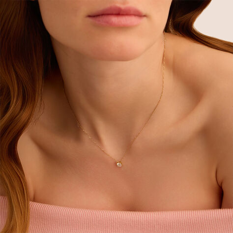 Collana Punto Luce Diamade Oro Giallo Diamante Lab-Grown - Collane Punto Luce Donna | Stroili