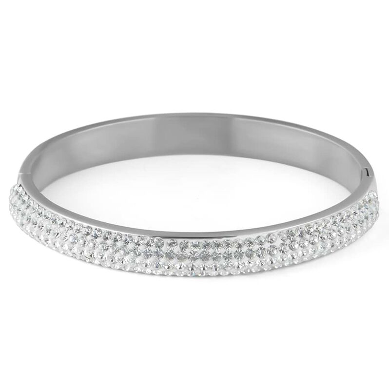 Bangle Aura Acciaio Cristallo - Bracciali Rigidi Donna | Stroili