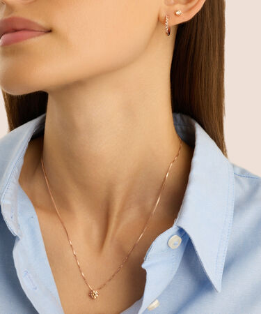 Orecchini A Cerchio Silver Rainbow Argento Rosa Cubic Zirconia