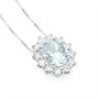 Collana Acquamarina Oro Bianco Acquamarina Diamante
