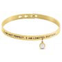 Bangle Radiance Acciaio Dorato Cristallo