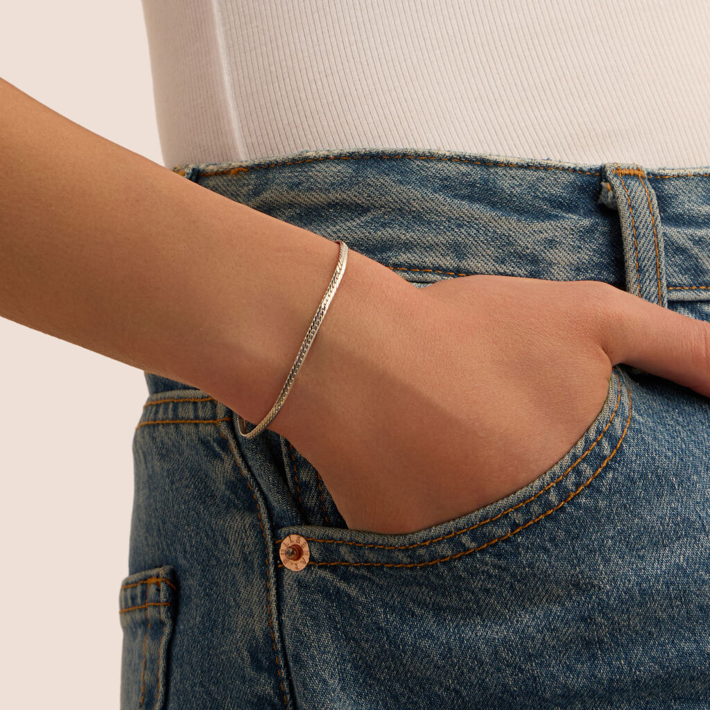 Bracciale Catena Colette Oro Bianco - Bracciali Donna | Stroili