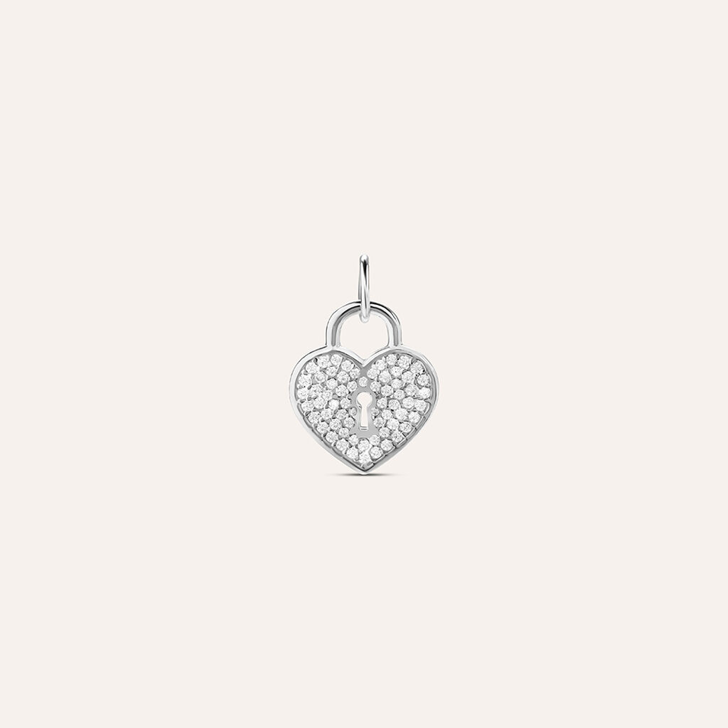 Pendente Love Beats Argento Rodiato Cubic Zirconia