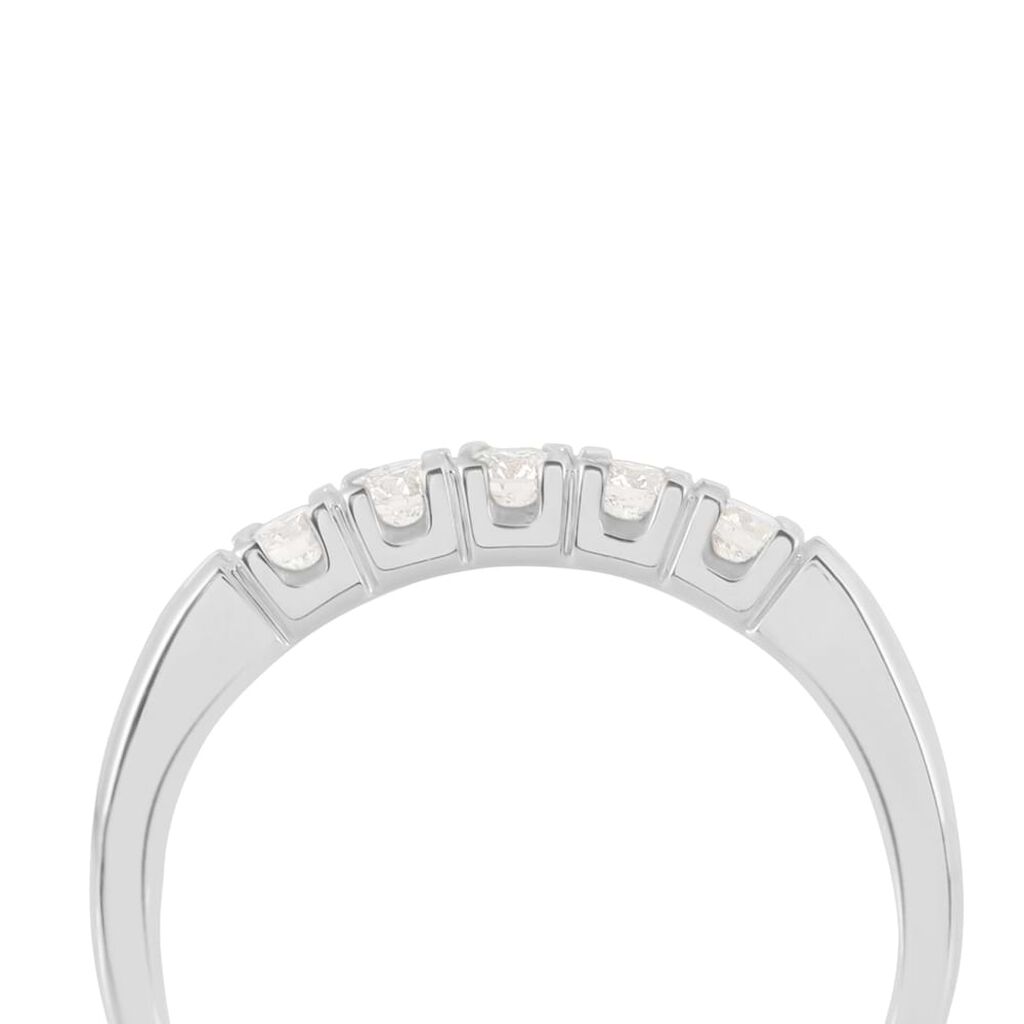 Anello Riviere Firmamenti Oro Bianco Diamante