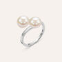 Anello Contrarie Silver Pearls Argento Rodiato Perla sintentica
