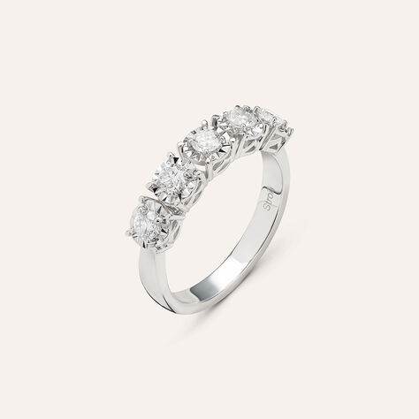 Anello Riviere Diamotion Oro Bianco Diamante - Anelli Riviere Donna | Stroili