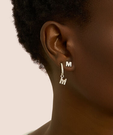 Mono Orecchino A Cerchio Silver Moments Argento Rodiato Cubic Zirconia