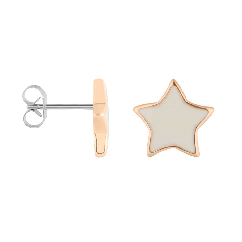 Orecchini a lobo Lady Sweet Acciaio Rosato Stella marina