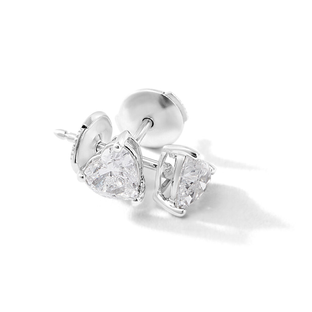 Orecchini Lobo Punto Luce Diamade Oro Bianco Diamante Lab-Grown - Orecchini a Lobo Donna | Stroili