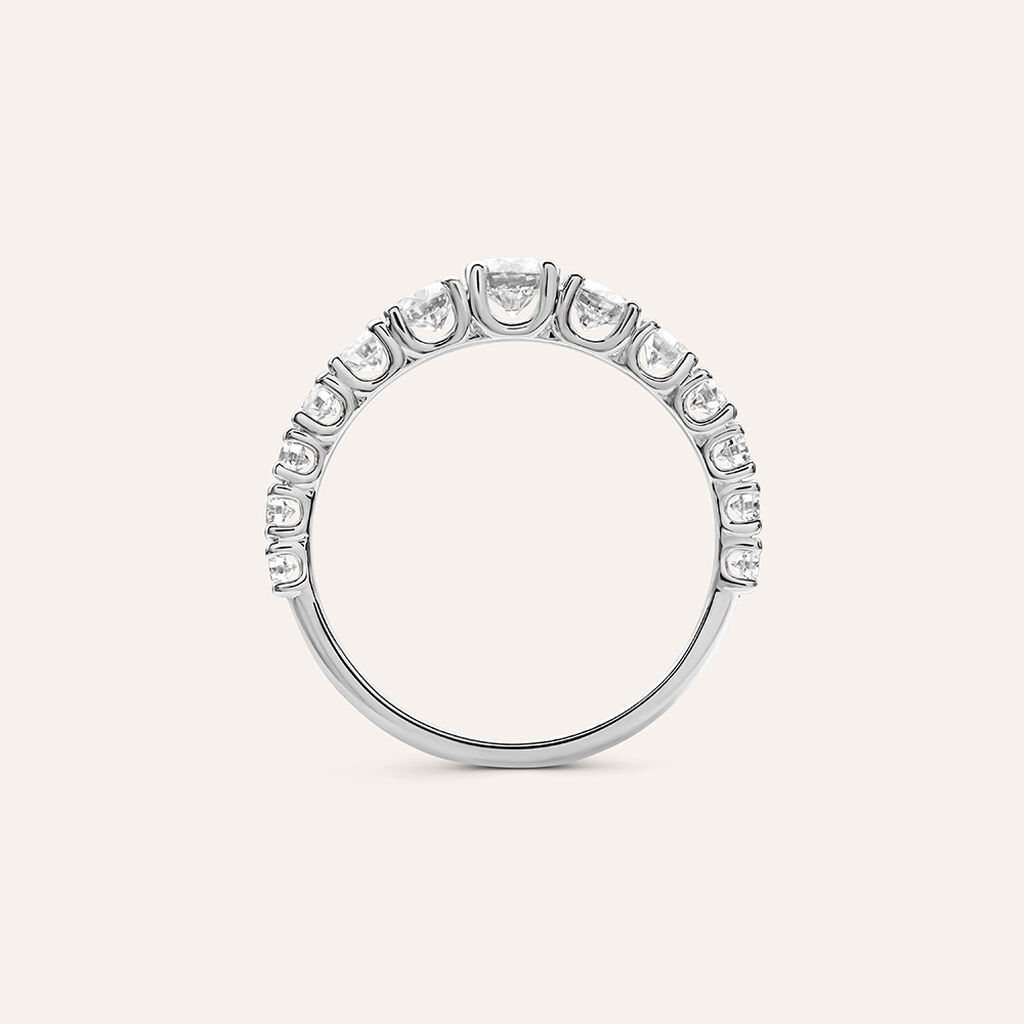 Anello Semi-eternity Firmamenti Oro Bianco Diamante - Anelli con Pietre Donna | Stroili