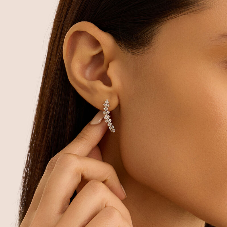 Orecchini Lobo Silver Elegance Argento Rodiato Cubic Zirconia - Orecchini a Lobo Donna | Stroili