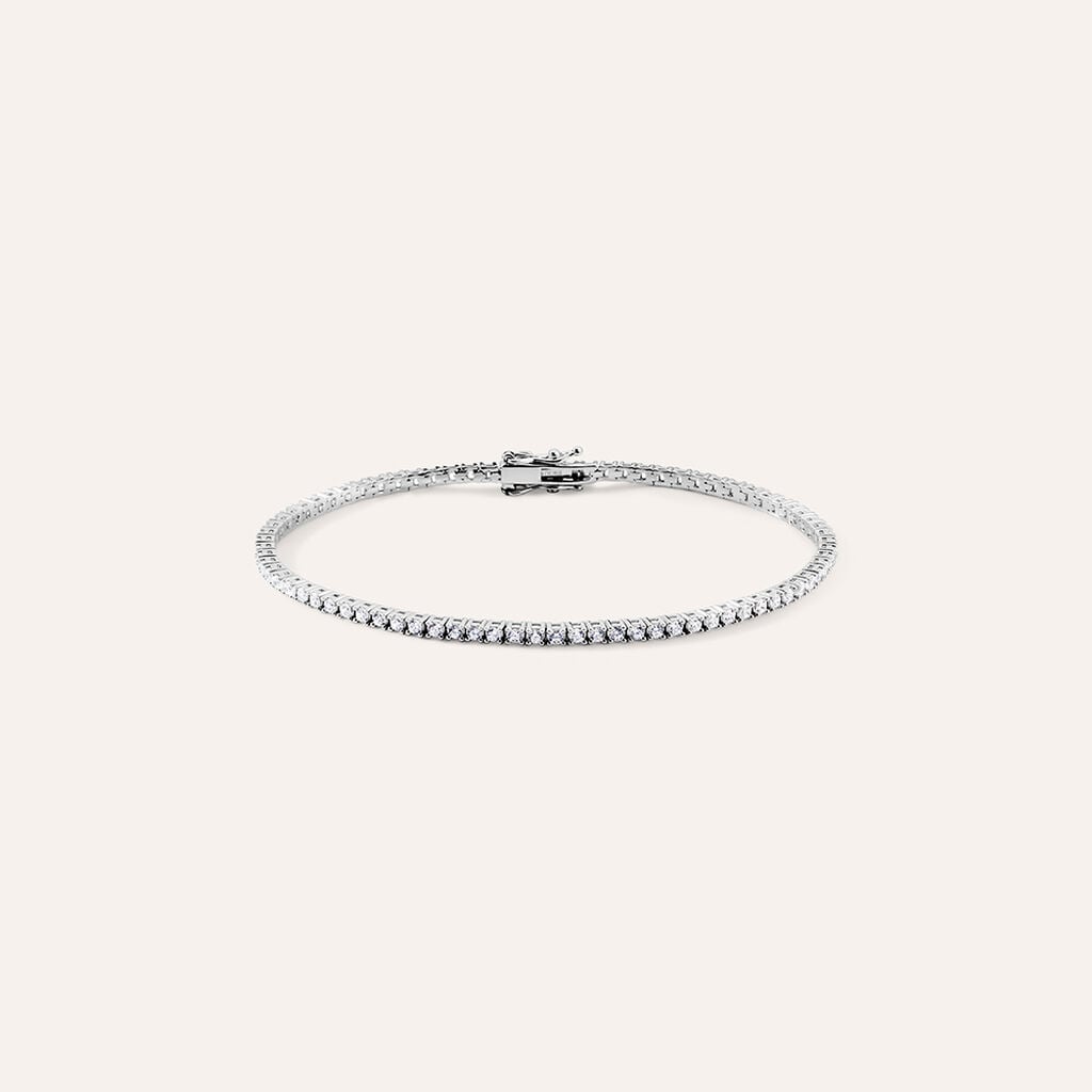 Bracciale Tennis Gentleman Argento Rodiato Cubic Zirconia