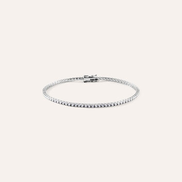 Bracciale Tennis Gentleman Argento Rodiato Cubic Zirconia
