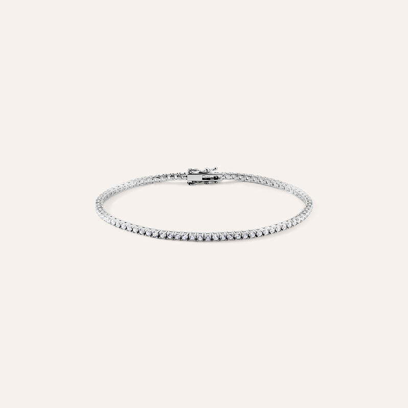 Bracciale Tennis Gentleman Argento Rodiato Cubic Zirconia - Bracciali Tennis Uomo | Stroili