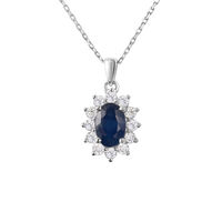 Collana Charlotte Oro Bianco Zaffiro Diamante
