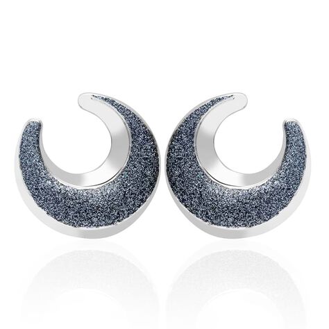 Orecchini in ottone rodiato e glitter antracite - Orecchini a Lobo Donna | Stroili