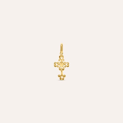 Pendente Croce Po&egrave;me Oro Giallo - Ciondoli Donna | Stroili