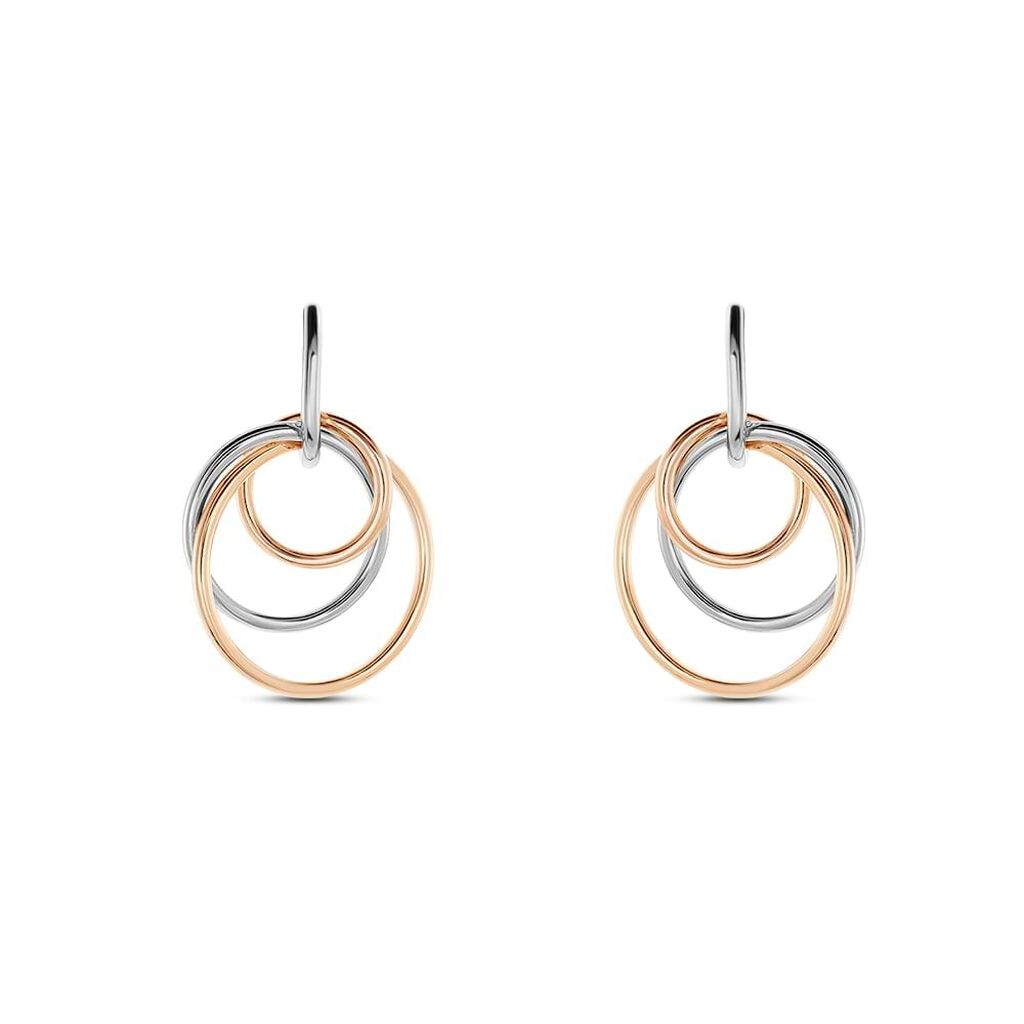 Orecchini Pendenti Lady Code Acciaio Bicolore Bianco / Rosa - Orecchini Pendenti Donna | Stroili
