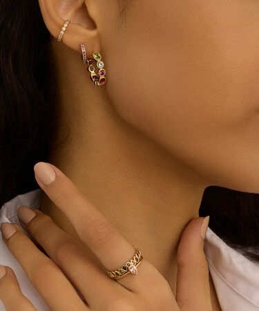 Ear Cuff Golden Dream Placcato Oro Giallo Cubic Zirconia