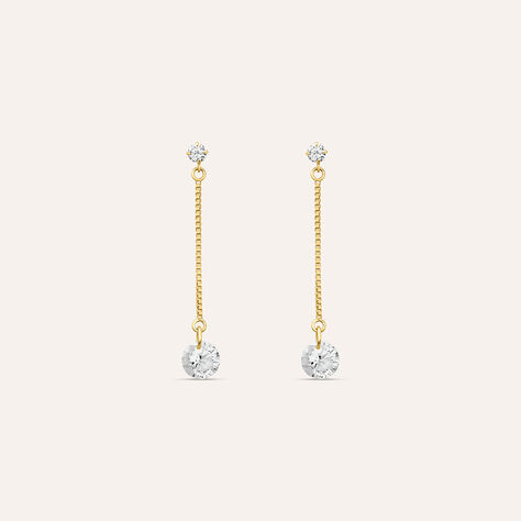 Orecchini Pendenti Punto Luce Claire Oro Giallo Cubic Zirconia - Orecchini Pendenti Donna | Stroili