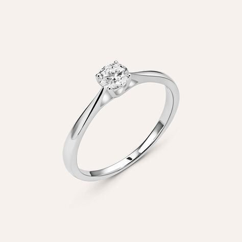 Anello Solitario Diamade Oro Bianco Diamante Lab-Grown - Anelli con Pietre Donna | Stroili