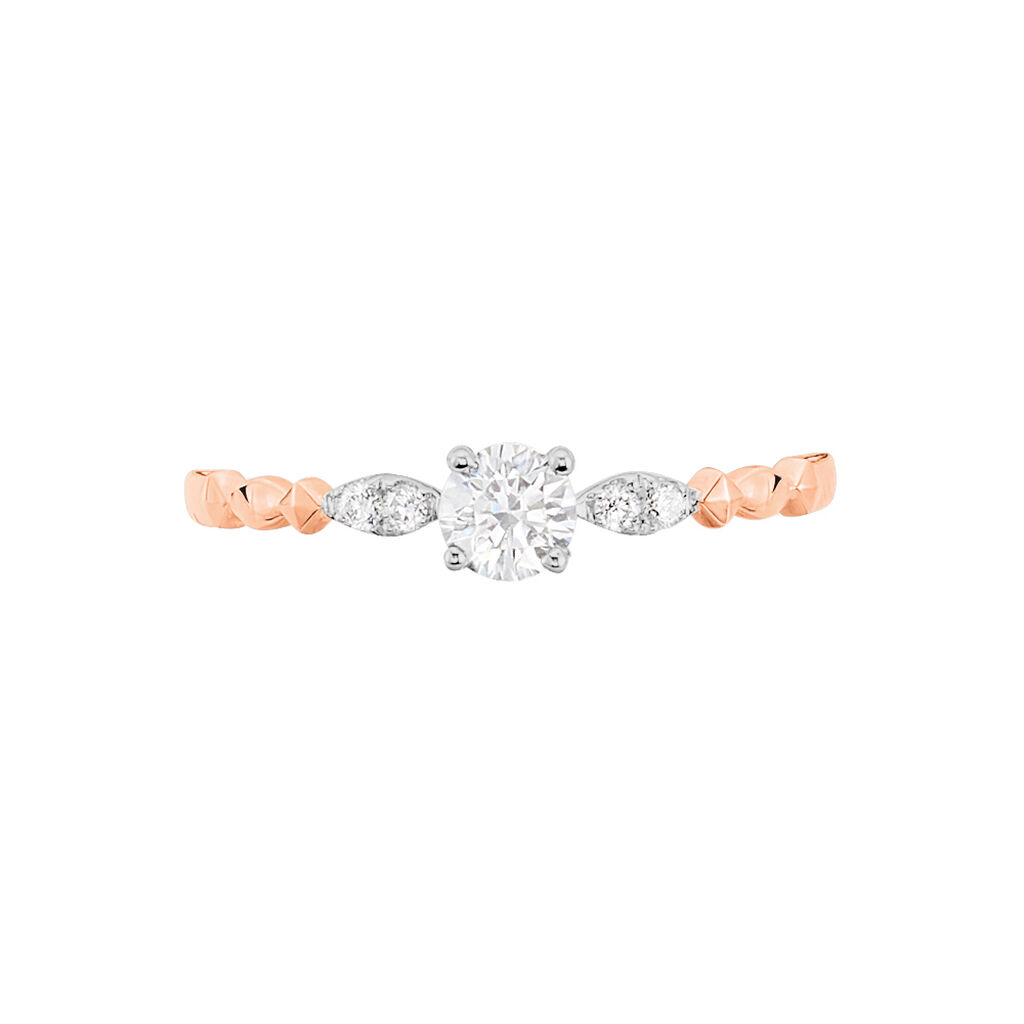 Anello Solitario Claire Oro Rosa Cubic Zirconia