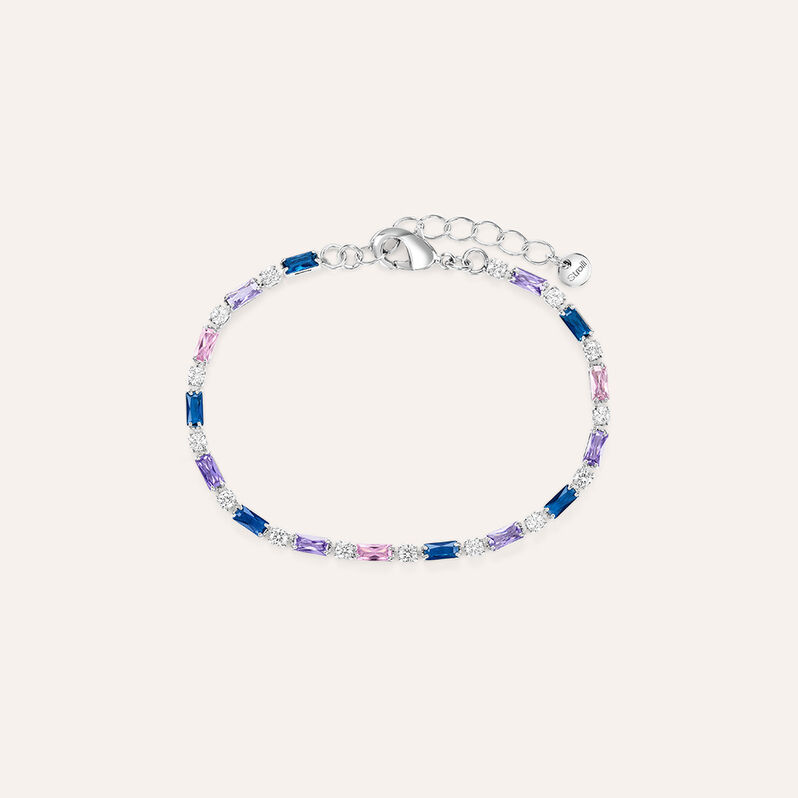 Bracciale Tennis Romantic Shine Ottone Bianco Cristallo - Bracciali Tennis Donna | Stroili