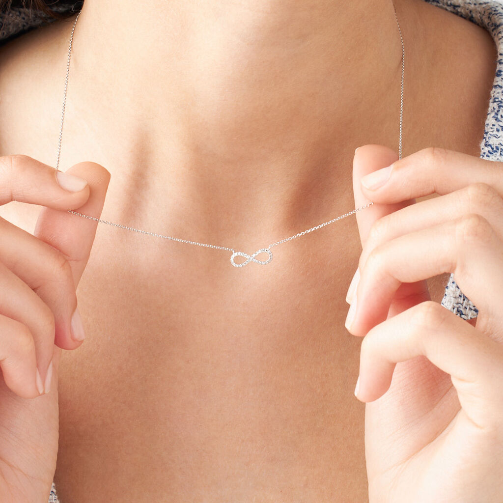 Collana Sophia Oro Bianco Diamante