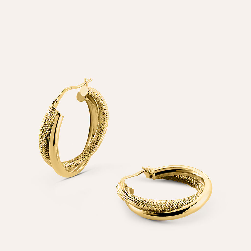 Orecchini A Cerchio Gold Essence Oro Giallo