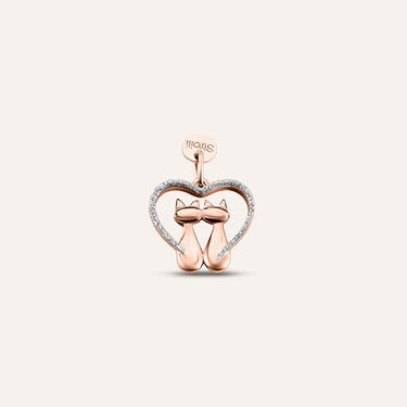 Pendente Love Beats Argento Rosa