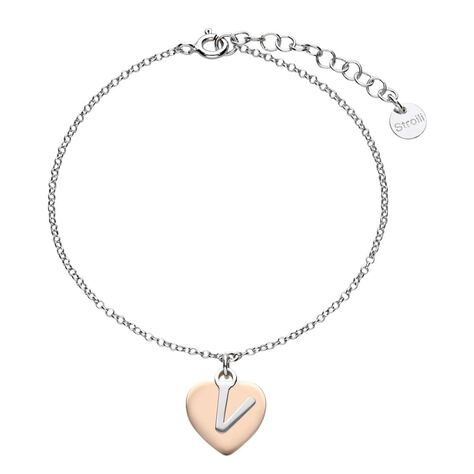 Bracciale Silver Collection Argento Bicolore Bianco / Rosa - Bracciali con Incisione Donna | Stroili