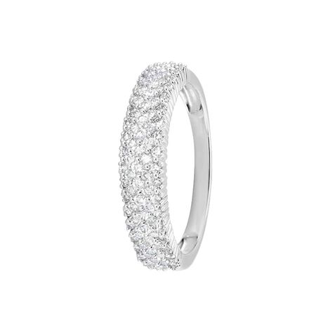 Anello Fascia Sophia Oro Bianco Diamante - Anelli a Fascia Larga Donna | Stroili