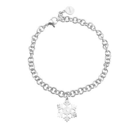 Bracciale fiocco di neve in acciaio e cristalli - Bracciali Donna | Stroili