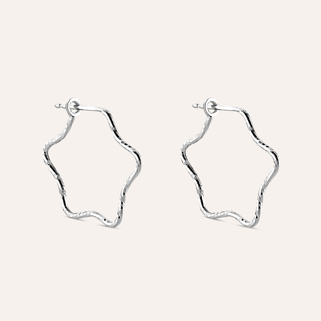 Orecchini A Cerchio Silver Collection Argento Rodiato