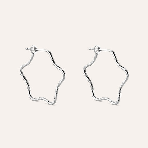 Orecchini A Cerchio Silver Collection Argento Rodiato - Orecchini a Cerchio Donna | Stroili