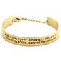 Bangle Lady Message Acciaio Dorato Philosophy e Cristalli
